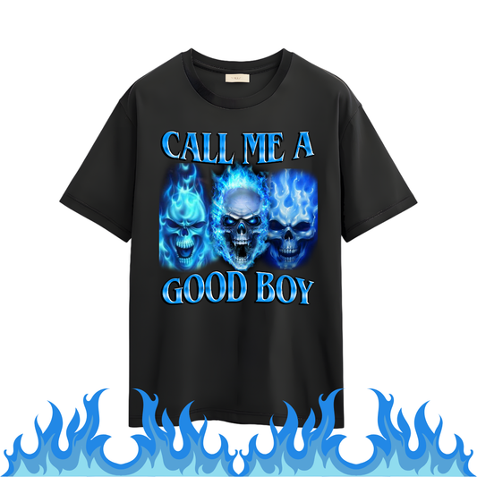 Blue Skull - Good Boy Tee